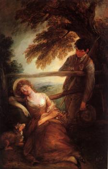 Thomas Gainsborough : Haymaker and Sleeping Girl (Mushroom Girl)